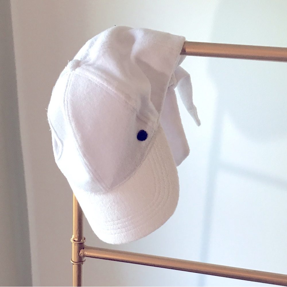 Vince Camuto White Terry Cloth Baseball Hat